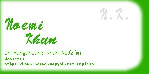 noemi khun business card